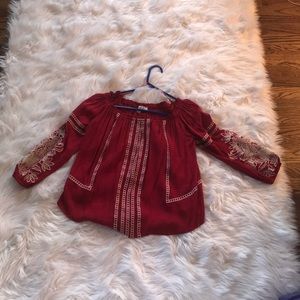 off the shoulder shirt, great for football games